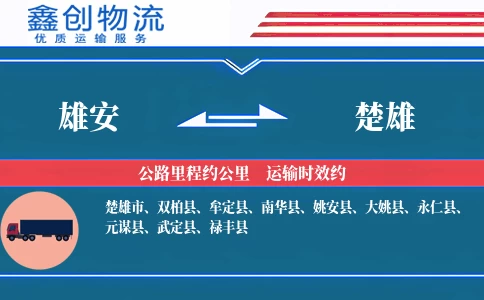 雄安到楚雄物流公司