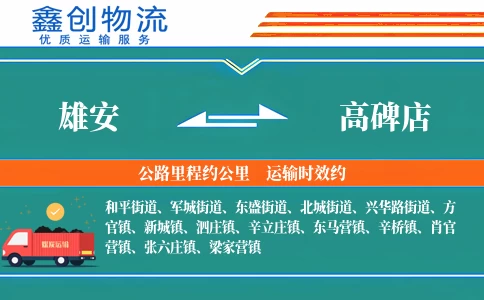 雄安到高碑店物流公司