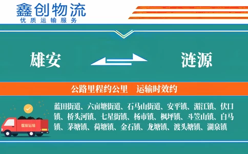 雄安到涟源物流公司