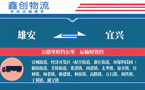 雄安到宜兴物流公司