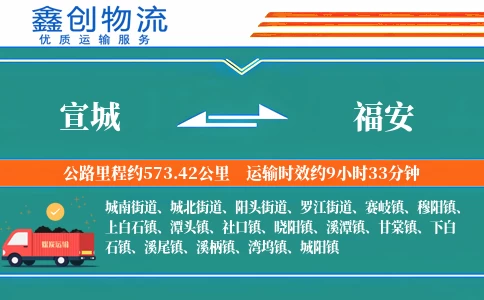 宣城到福安物流公司