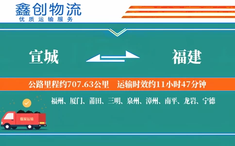 宣城到福建物流公司