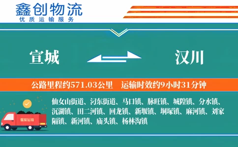 宣城到汉川物流公司