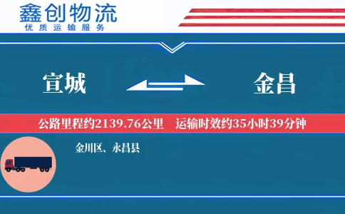 宣城到金昌物流公司