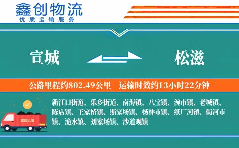 宣城到松滋物流公司