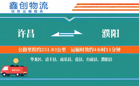 许昌到濮阳物流公司