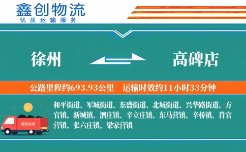 徐州到高碑店物流公司