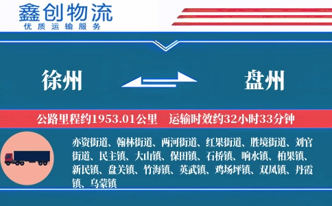 徐州到盘州物流公司