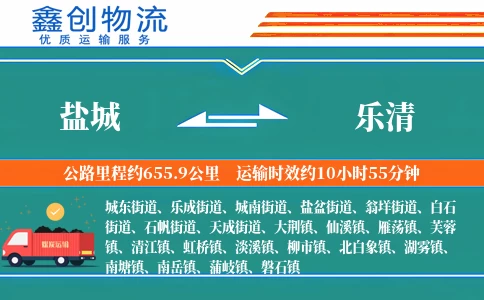 盐城到乐清物流公司