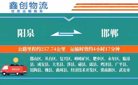 阳泉到邯郸物流公司