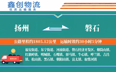 扬州到磐石物流公司