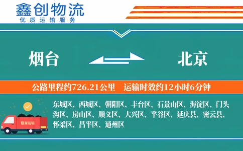 烟台到北京物流公司