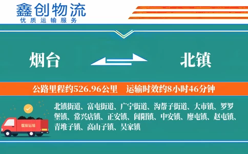 烟台到北镇物流公司