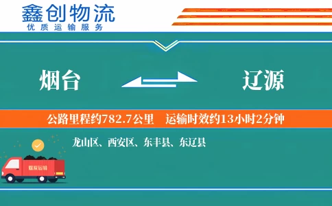 烟台到辽源物流公司