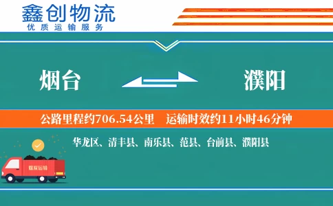 烟台到濮阳物流公司