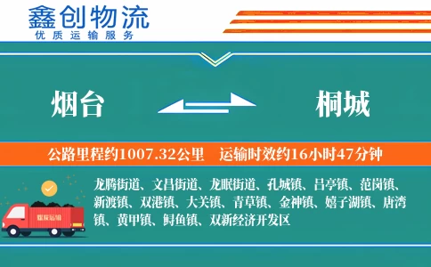 烟台到桐城物流公司