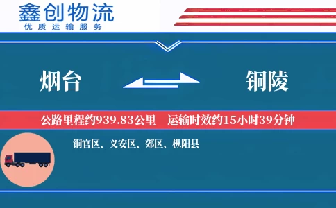 烟台到铜陵物流公司