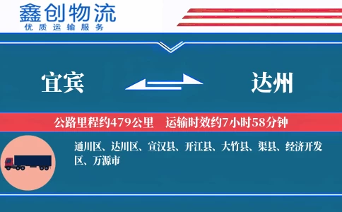 宜宾到达州物流公司