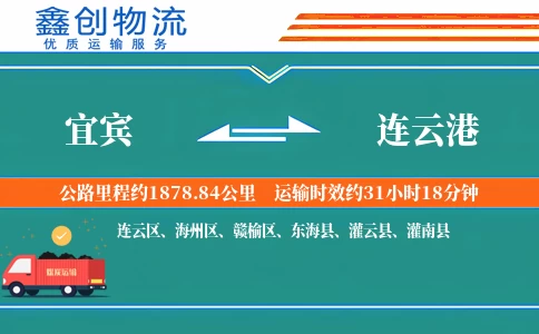 宜宾到连云港物流公司