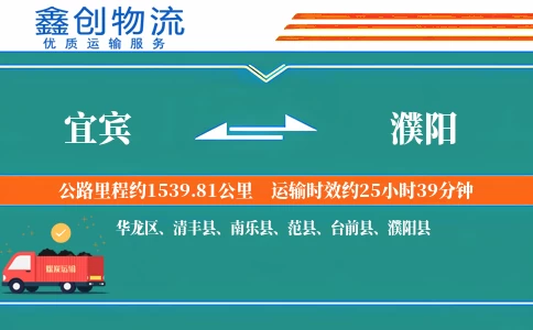 宜宾到濮阳物流公司