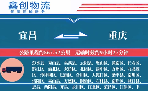 宜昌到重庆物流公司