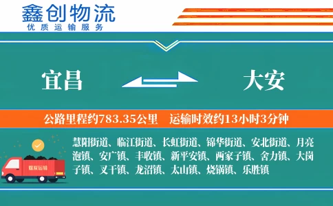 宜昌到大安物流公司