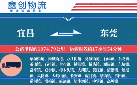 宜昌到东莞物流公司