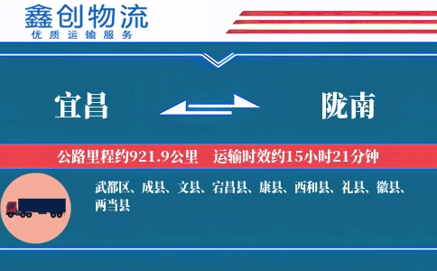 宜昌到陇南物流公司