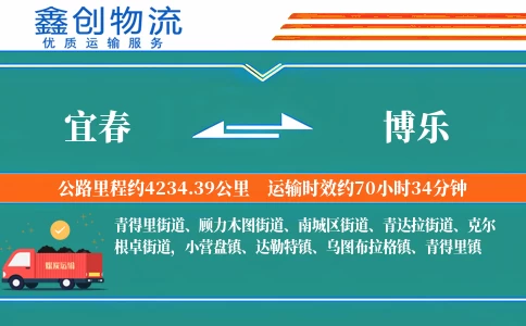 宜春到博乐物流公司