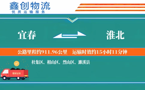 宜春到淮北物流公司