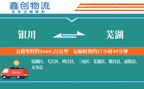 银川到芜湖物流公司