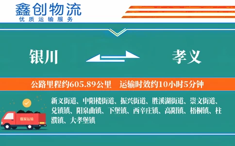 银川到孝义物流公司