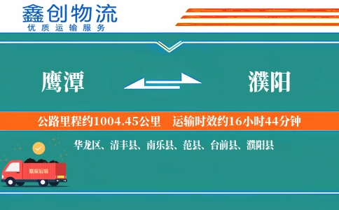 鹰潭到濮阳物流公司