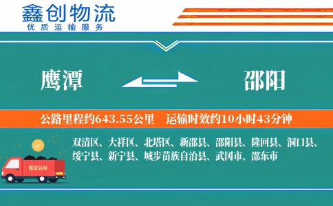 鹰潭到邵阳物流公司