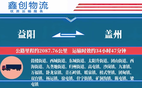 益阳到盖州物流公司