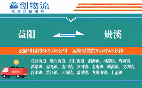 益阳到贵溪物流公司