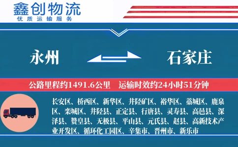永州到石家庄物流公司