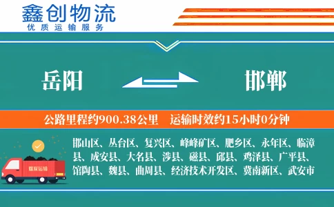 岳阳到邯郸物流公司