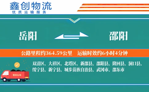 岳阳到邵阳物流公司