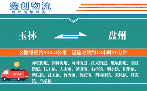 玉林到盘州物流公司