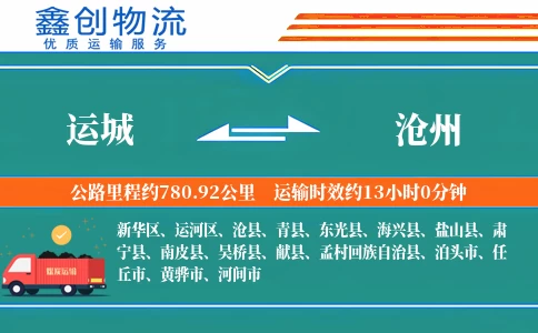 运城到沧州物流公司