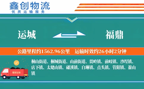 运城到福鼎物流公司