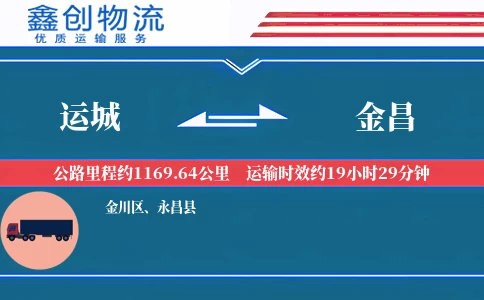 运城到金昌物流公司