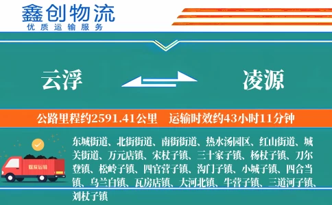 云浮到凌源物流公司