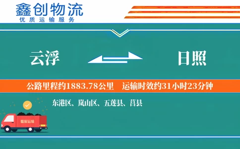 云浮到日照物流公司