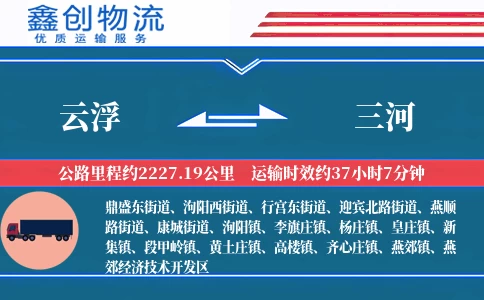 云浮到三河物流公司