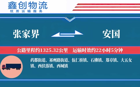 张家界到安国物流公司