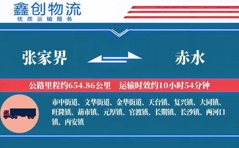 张家界到赤水物流公司