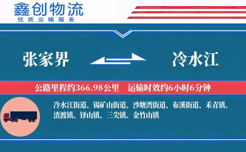 张家界到冷水江物流公司