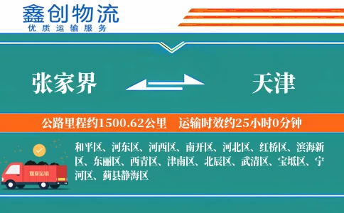 张家界到天津物流公司